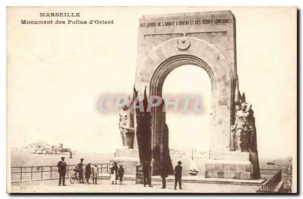 Marselha — Monumento aos Poilus da Oriente — editor não visível - Frente