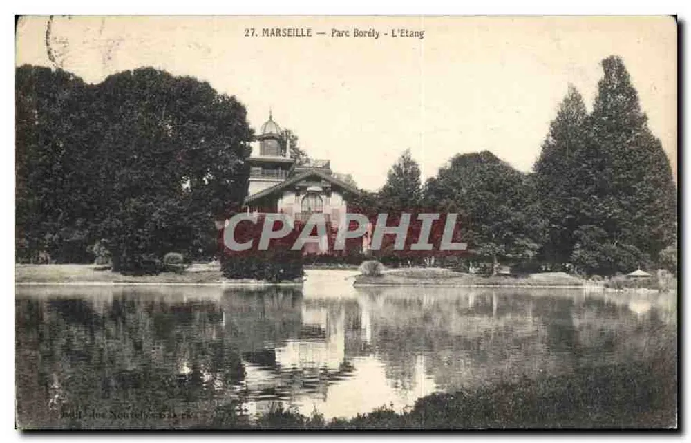 Marseille — Parc Borély - L'Étang — Éditeur : Nourry & Cie, n°27 - Frente