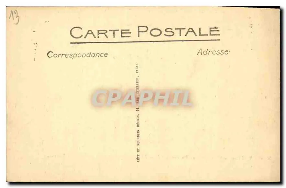 Marselha — A Catedral — Editor Lévy e Neubelen, Paris - Verso
