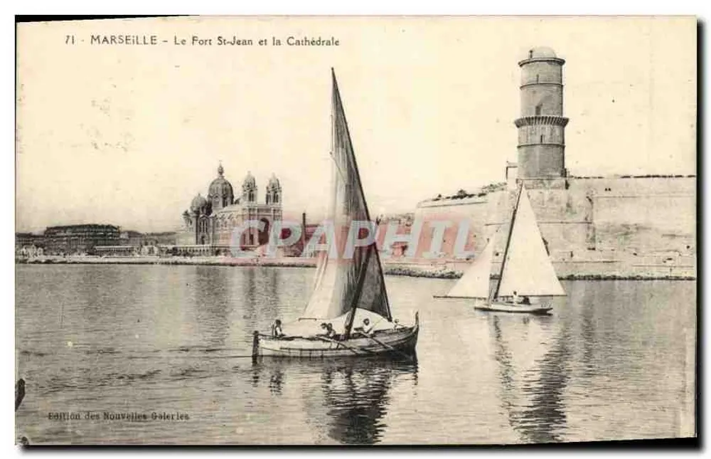 Marseille - Der Fort St-Jean und die Kathedrale — Edition Des Nouvelles Galeries, Nr. 71 - Vorderseite