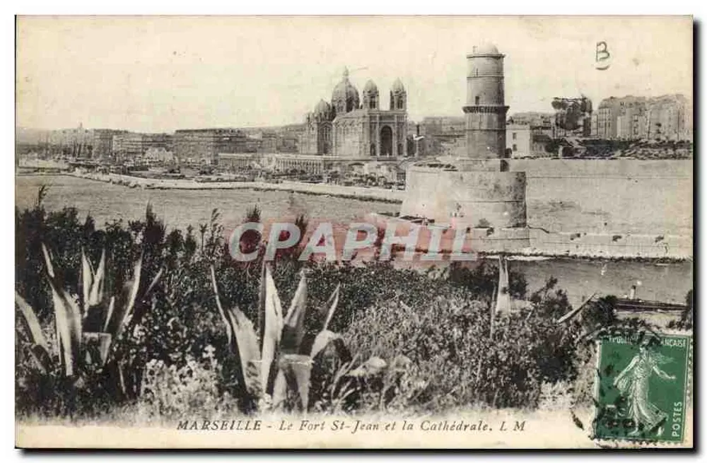 Marseille - Fort St-Jean und die Kathedrale. L.M. - Vorderseite