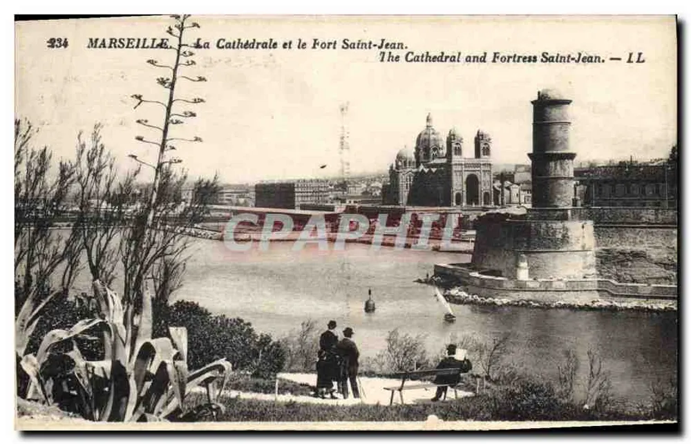 Marseille — Die Kathedrale und das Fort Saint-Jean — Verlag Letellier, Nr. 234 - Vorderseite