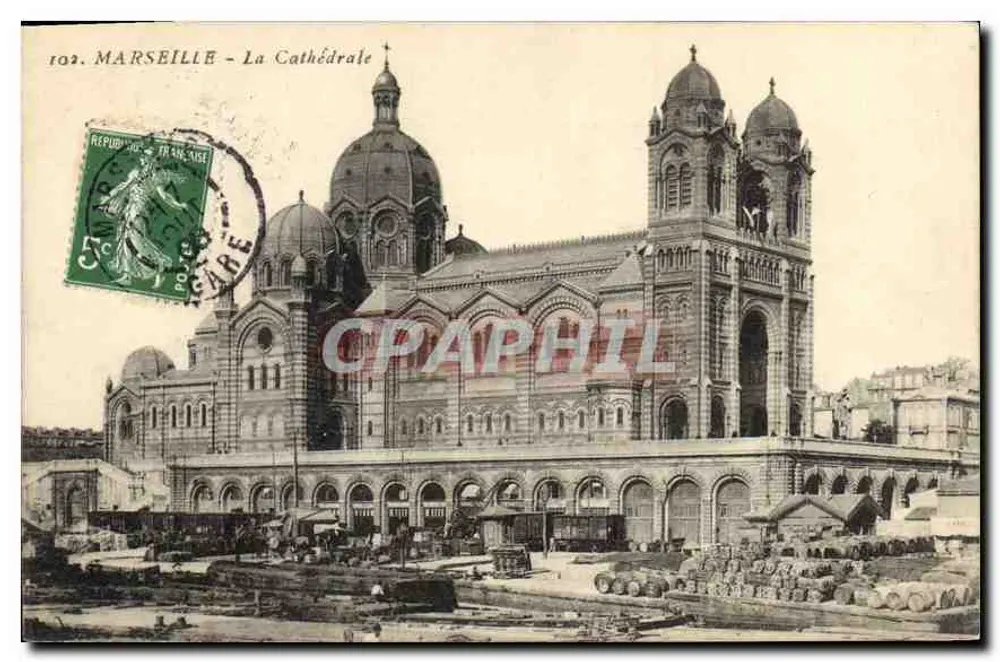 MARSEILLE - A Catedral — editor desconhecido, n° 102 - Frente