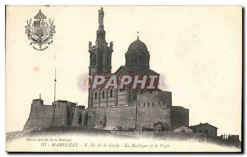 Marseille - N.-D. de la Garde - Die Basilika und die Vigie — Sonderausgabe der Basilika - Vorderseite