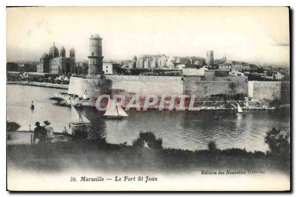 Marselha — O Forte St Jean — Edição das Novas Galerias, n°36 - Frente