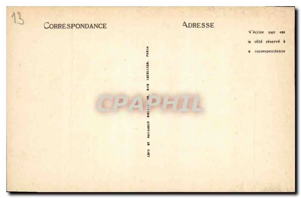 Marseille - Notre-Dame de la Garde — uitgever L. Lefèvre, n°7 - Achterkant