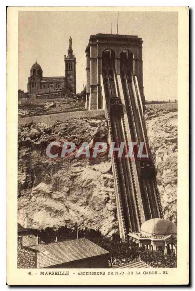 Marseille - Ascenseurs de N.-D. de la Garde - RL - Frente