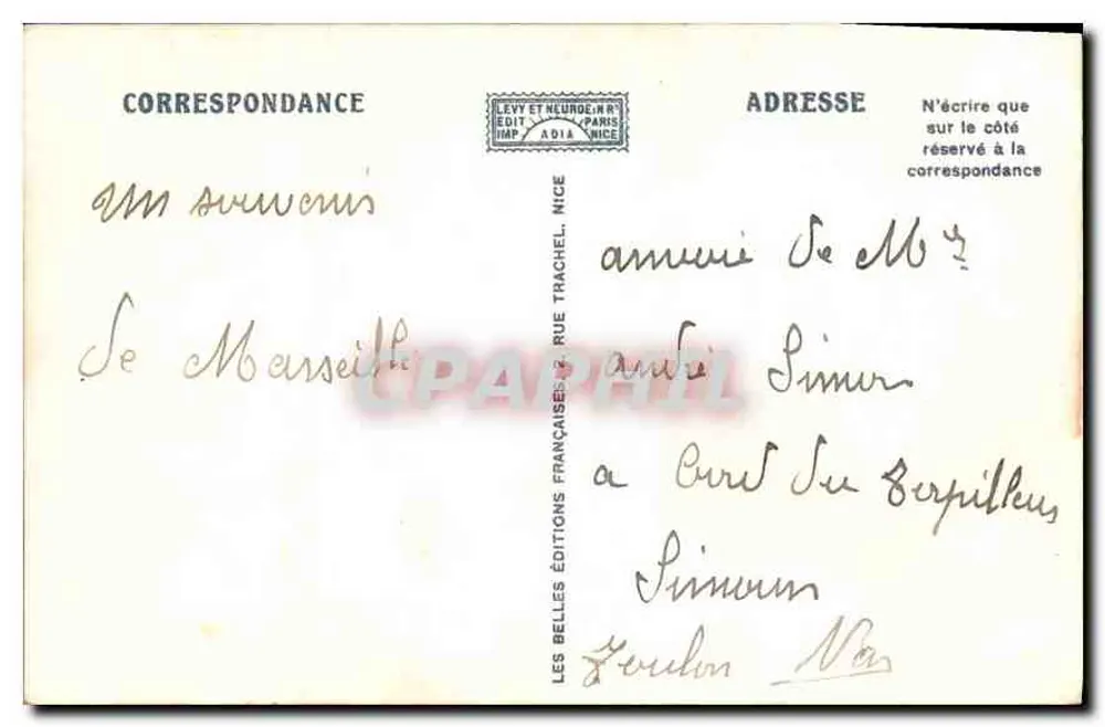 Marseille — Notre-Dame de la Garde — CAP - Verso
