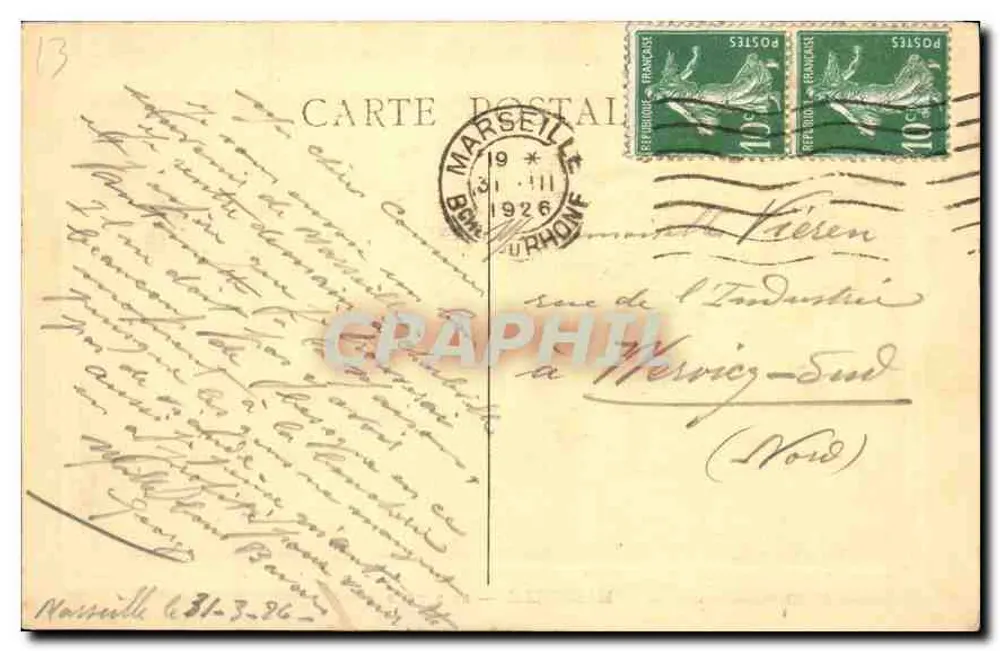 Marseille — A Bolsa - Verso