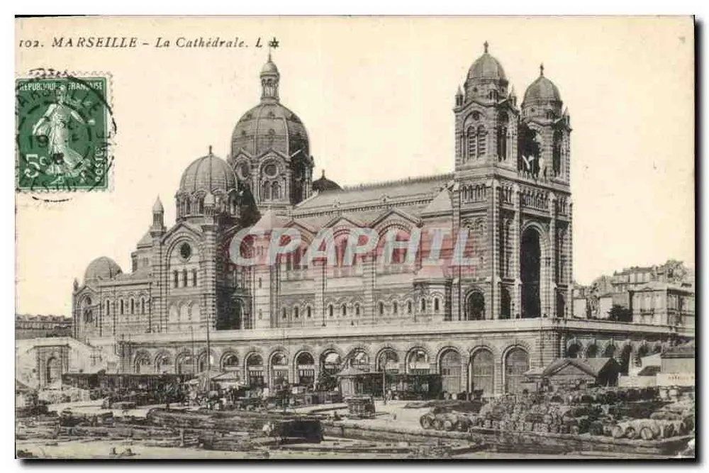 Marseille - A Catedral — editor L. n° 102 - Frente