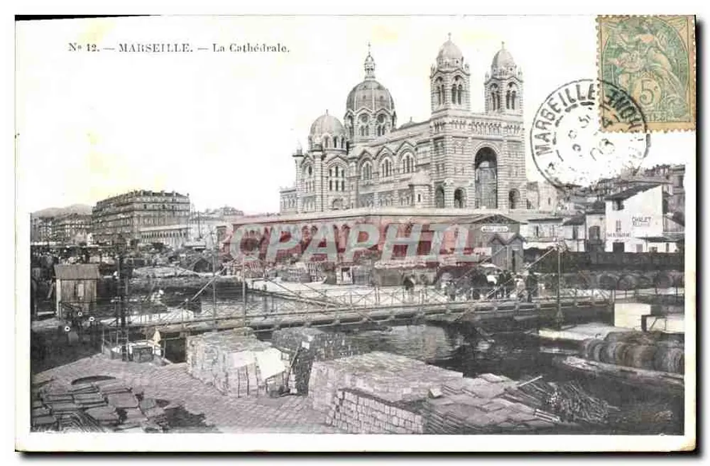 Marseille — A Catedral — Edição C. Marlière, n°12 - Frente