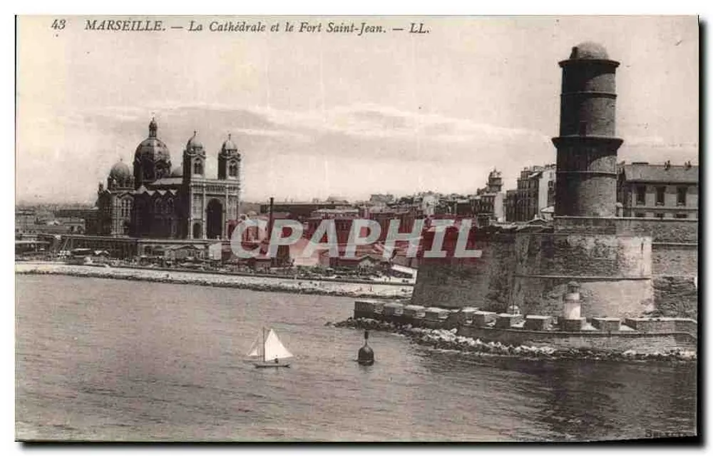 Marseille — Die Kathedrale und das Fort Saint-Jean — LL. — n°43 - Vorderseite