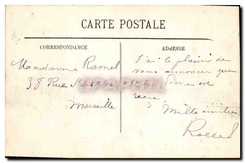 Marseille — Die Kathedrale von der Jetée de la Joliette — L.L. - Rückseite