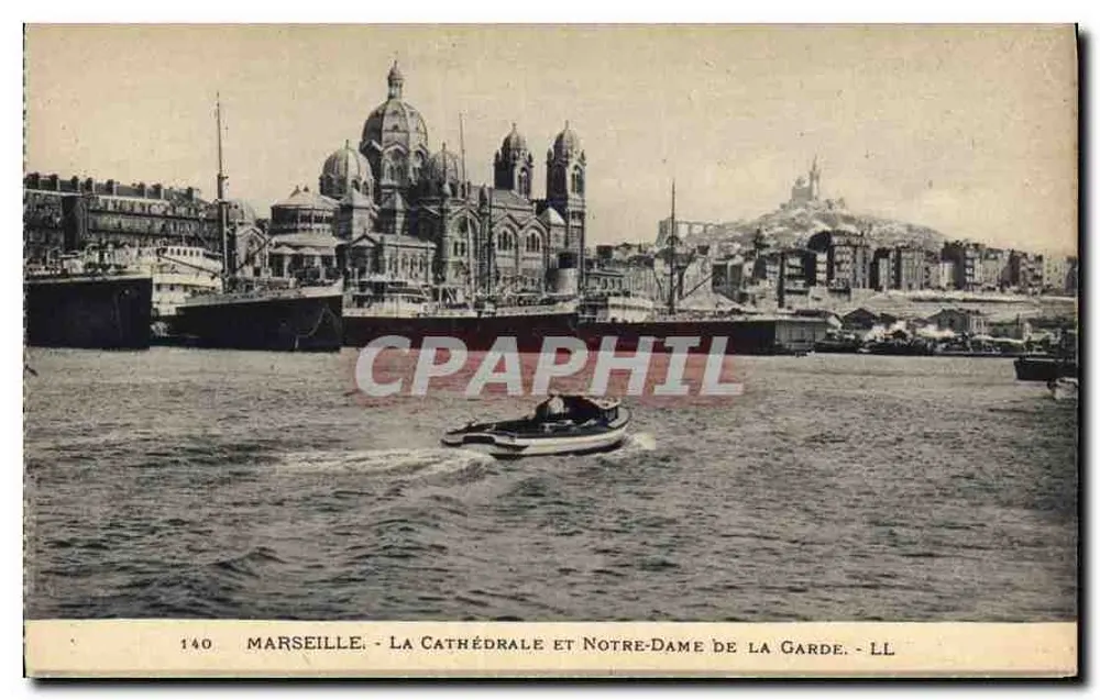 Marseille - Die Kathedrale und Notre-Dame de la Garde - LL - Vorderseite