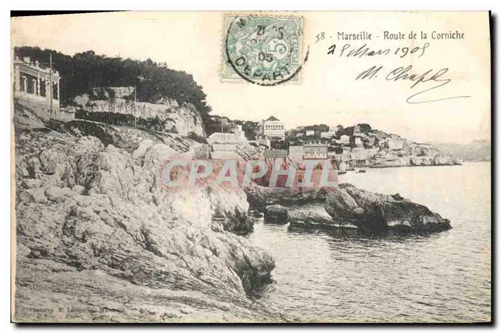 Marseille - Rota da Corniche — Phototyp E. Labeby, Marseille — n°58 - Frente