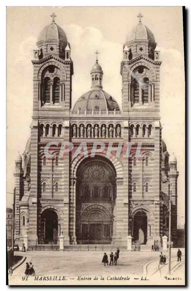 Marseille — Entrada da Catedral — LL. — SRIACI - Frente