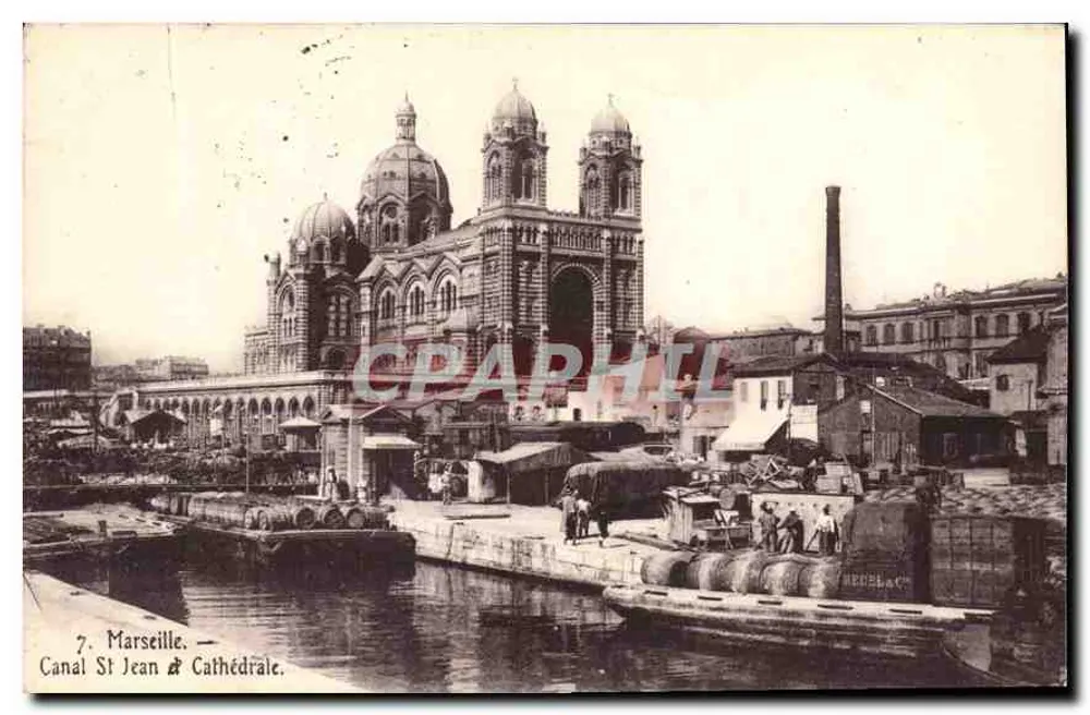 Marseille — Kanal Saint-Jean & Kathedrale - Vorderseite