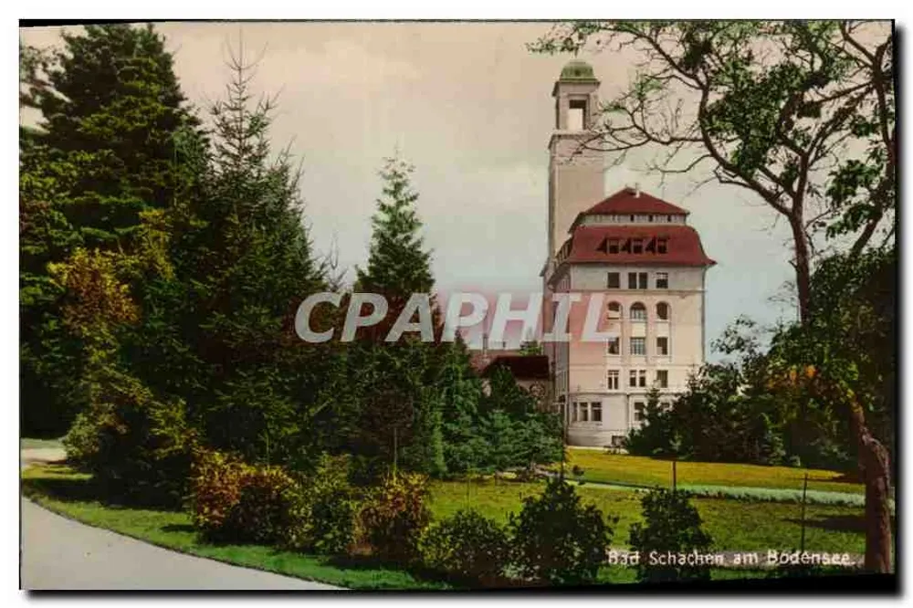 Bad Schachen am Bodensee — vista do castelo com torre — editada por Echte Photographie - Frente