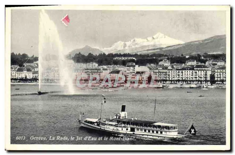 Genf. Der Hafen, der Jet d'Eau und der Mont-Blanc — Jaeger Genf Edition, Nr. 6013 - Vorderseite
