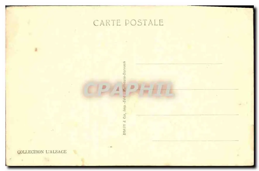 O convento de Santa Odila visto de Avion — Bilhete postal antigo n°1606 — editor BRAUN & Cie, Mulhouse-Dornach - Verso