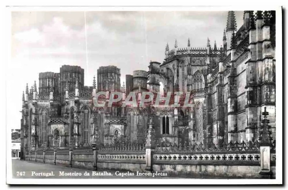 Monastero di Batalha — Cappelle incomplete — Edizione TORRES, n° 747 - Recto