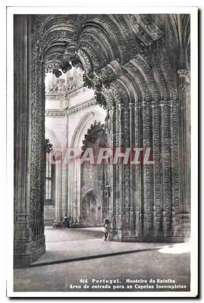 Mosteiro da Batalha — Bogen der Eingang zur unvollendeten Kapelle — Edition TORRES - Vorderseite