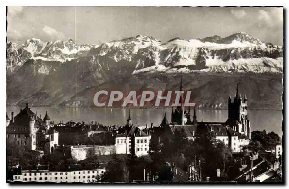 Lausanne en de Alpen — Uitgave Mont-Blanc-Léman n°6561 - Voorkant