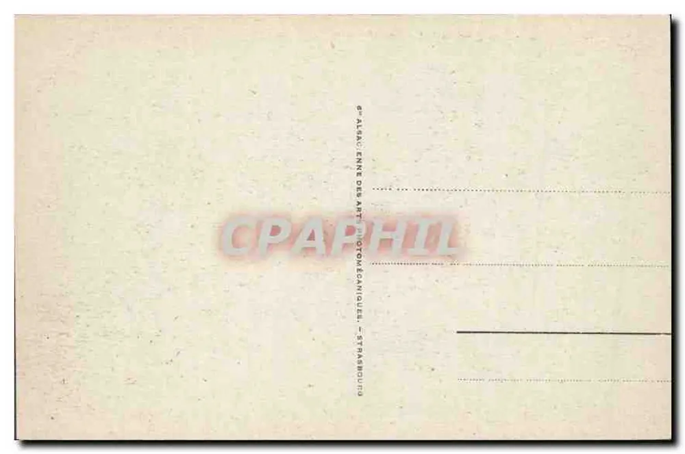 Calais - Vista geral e Praça das Armas — editor: B. Alsace, Strasbourg - Verso
