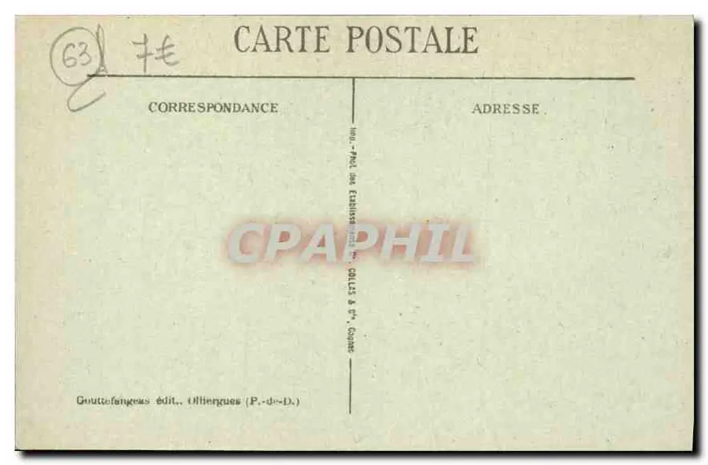 Clermont-Ferrand — Place de Jaude — G. d'O. - Verso