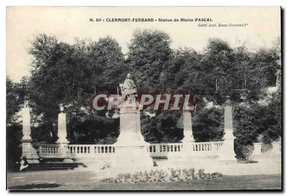 Clermont-Ferrand - Estátua de Blaise Pascal — Garel Alué, Bazar Clermont-Ferrand, N° 50 - Frente