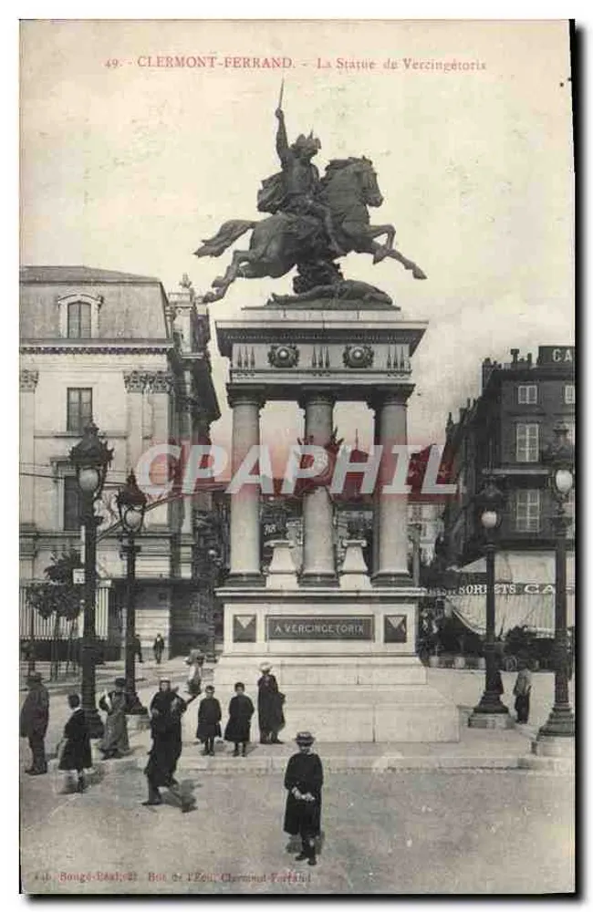 Clermont-Ferrand — A Estátua de Vercingétorix — Bougo-Décal, n°49 - Frente