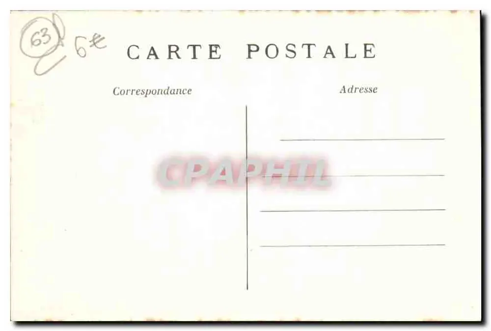 Clermont-Ferrand — Estátua do Geral Desaix — L'Herbier, Paris - Verso