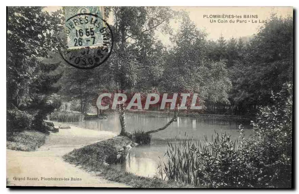 Plombières-les-Bains — Ein Eckbereich des Parks - Der See — Grand Bazar, Plombières-les-Bains - Vorderseite