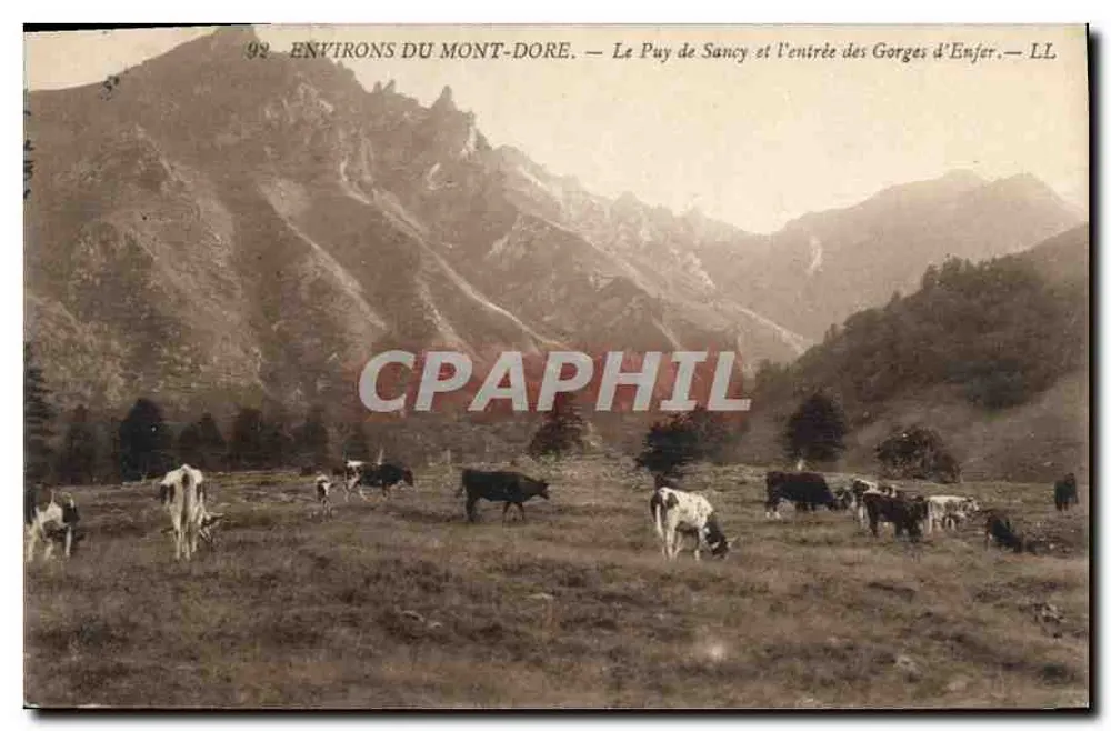 Umgebung von Mont-Dore — Puy de Sancy und der Eingang zu den Gorges d'Enfer — LL - Vorderseite