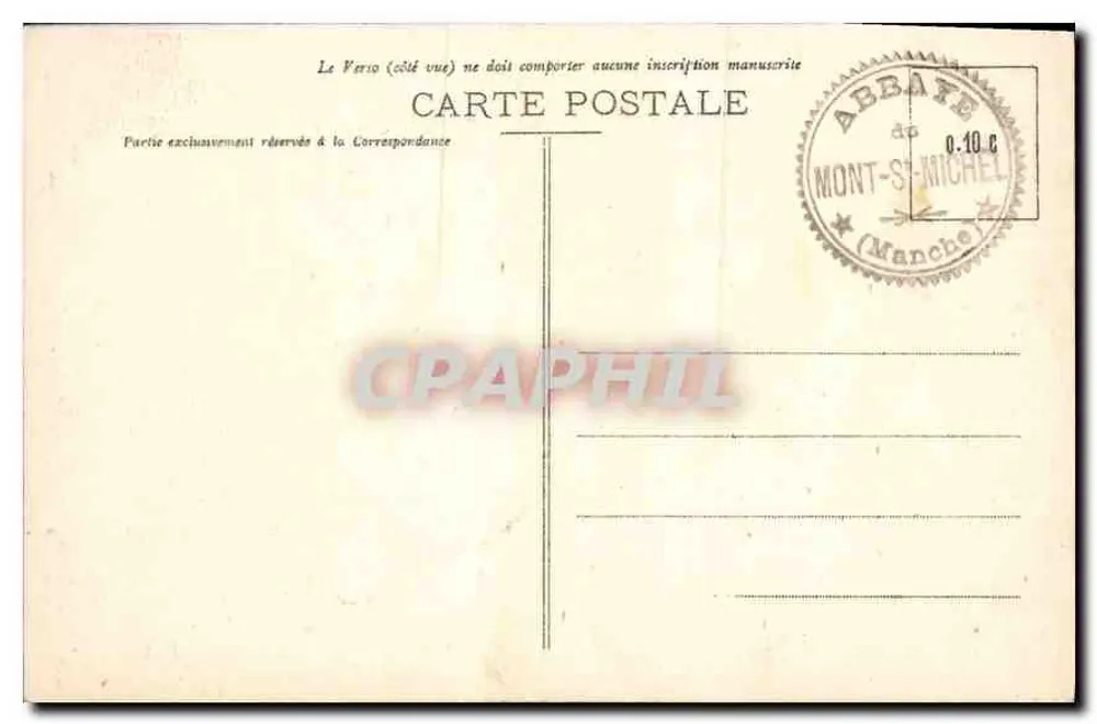 Mont-Saint-Michel — Vista geral, lado Leste — J.P. - 12 - Verso