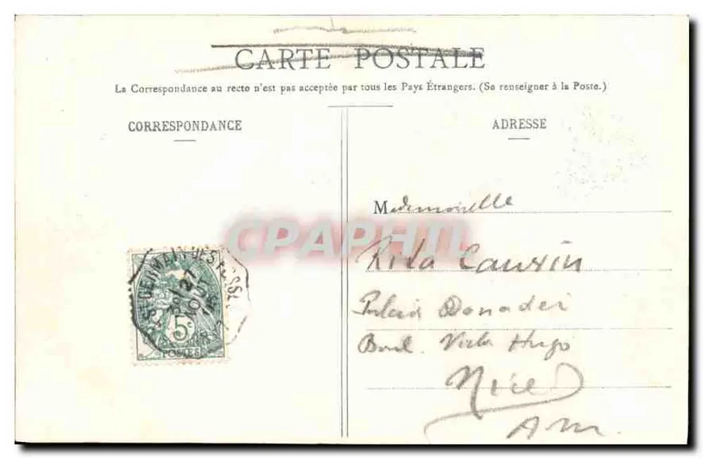 Clermont-Ferrand - A Place Delille — Lib. Bougée-Béal, 21, Rue de l'Ecu - Verso