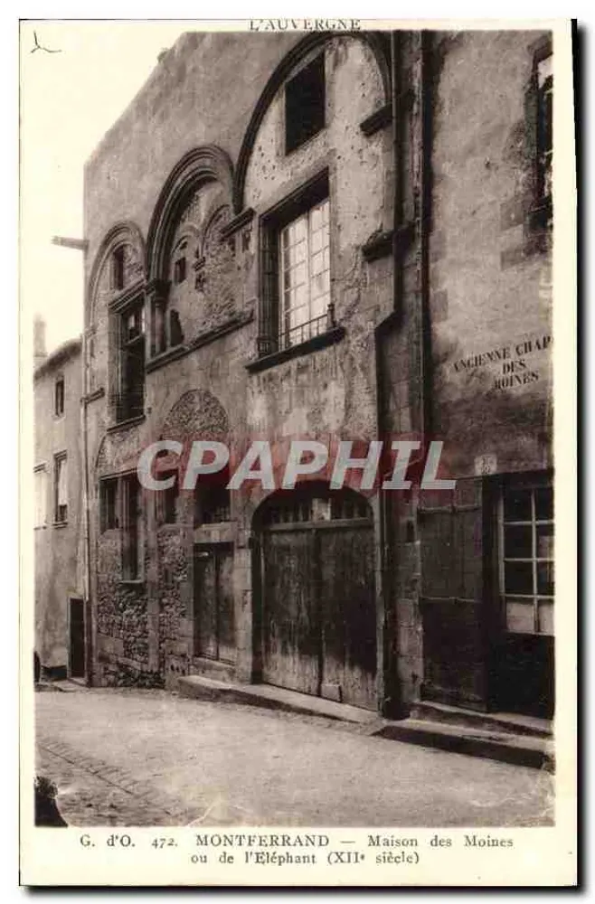 Montferrand — Casa dos Monges ou da Elefante (século XII) — G. d'O. 472 - Frente