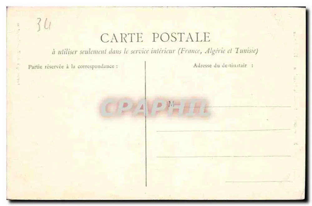 Montpellier - Estátua de Planchon - Jardim Pequeno — Edição de exemplar (Paris-Montpellier) - Verso