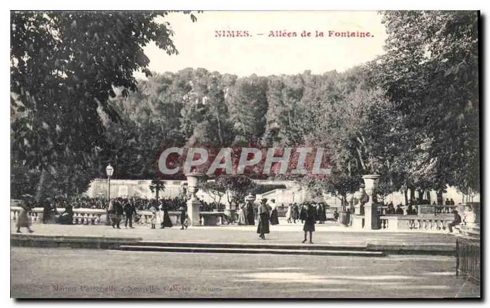 Nîmes — Allées de la Fontaine — Album Unite e Nouvelles Galeries, Nîmes - Frente