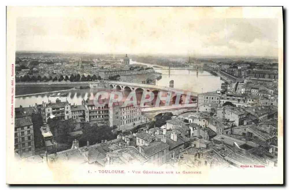 Toulouse - Allgemeiner Blick über die Garonne — Foto von A. Trantou - Vorderseite