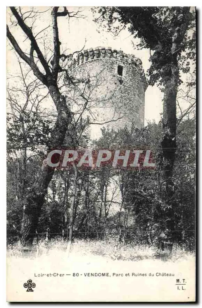 Vendôme — Park und Ruinen des Schlosses — M. T. I. L. - Vorderseite