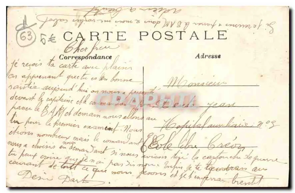 Panorama de CLERMONT-FERRAND (P.-de-D.) — n° 382 — editor J. Mirondelle, Paris - Verso