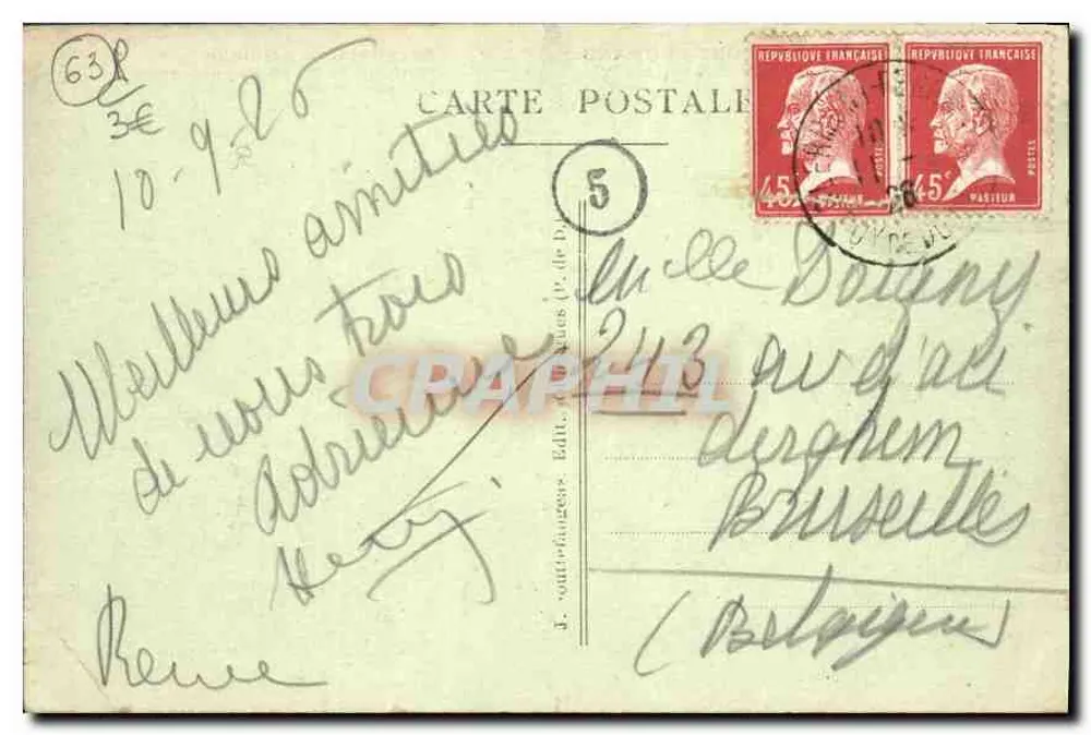 Clermont-Ferrand — Fonte de Amboise — G.J.d'O 1060 - Verso