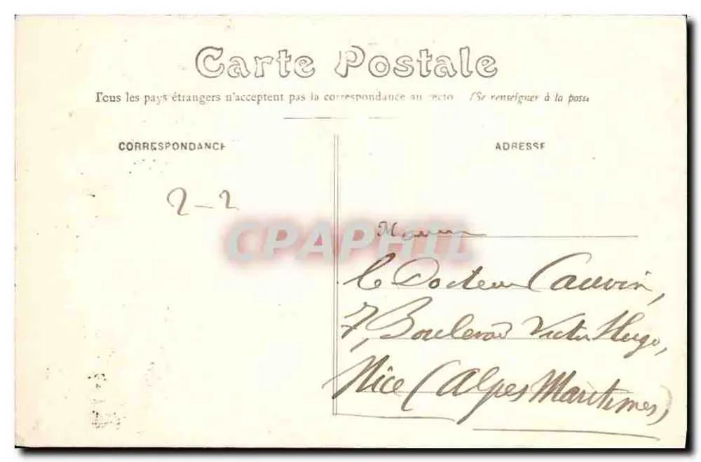 Dieppe — La plage et le casino — J. Foudroux, n° 384 - Verso