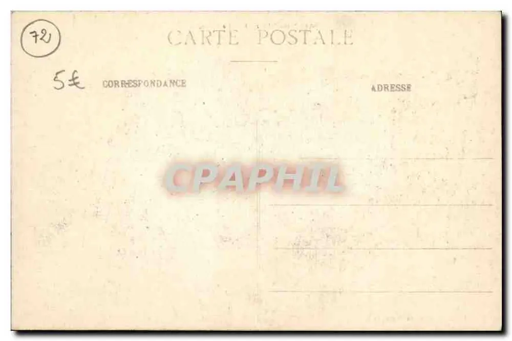 SABLÉ-sur-SARTHE - O Castelo — Edição J. Maliret, fot. Sable-sur-Sarthe - Verso