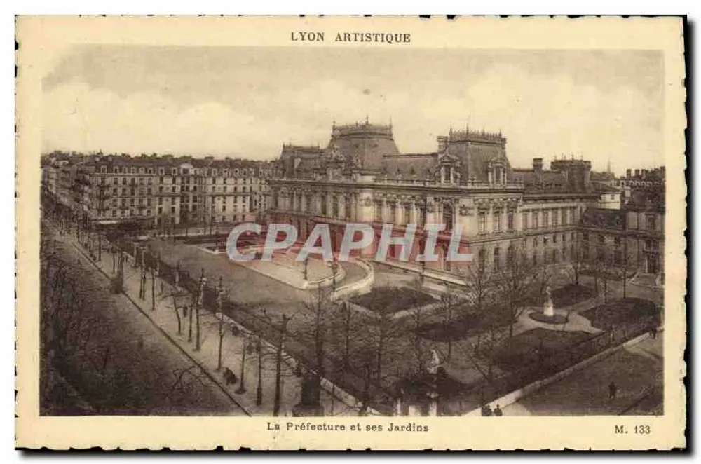 Die Präfektur und ihre Gärten — Lyon — Verlag Lyon Artistique, Nr. M. 133 - Vorderseite