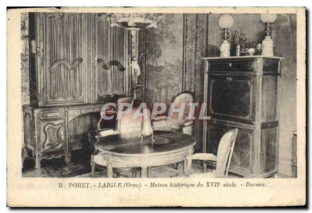 Laigle (Orne) — Casa histórica do século XVII — Escritório — R. Poret - Frente