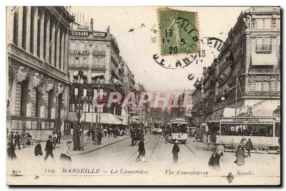 Marselha — A Rua La Cannebière — Novelt's - Frente