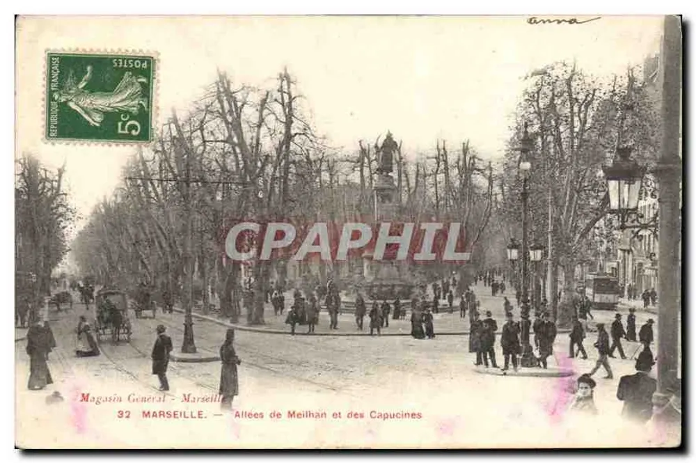 Marseille — Allées de Meilhàn et des Capucines — Magasin Général - Recto