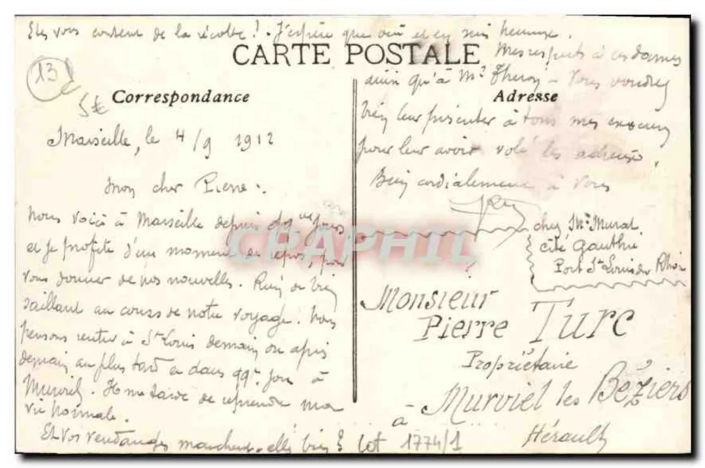 Marseille — Quai de la Fraternité — editor não identificado, n° 26 - Verso